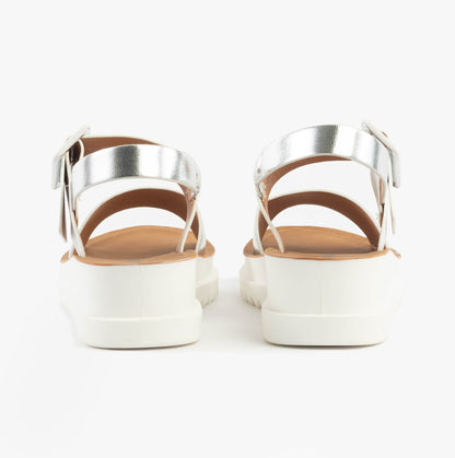 Heavenly Feet PISTACHIO Womens Sandals White/silver