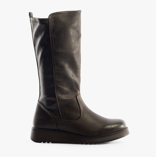 Heavenly Feet LUNA Womens Tall Boots Chocolate