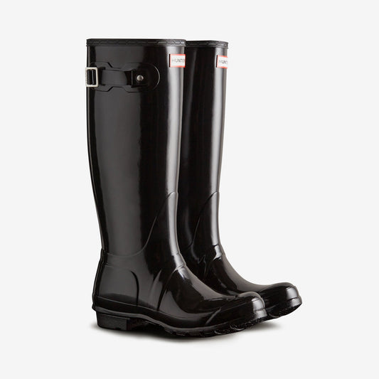 Hunter ORIGINAL TALL Womens Wellies Black Gloss