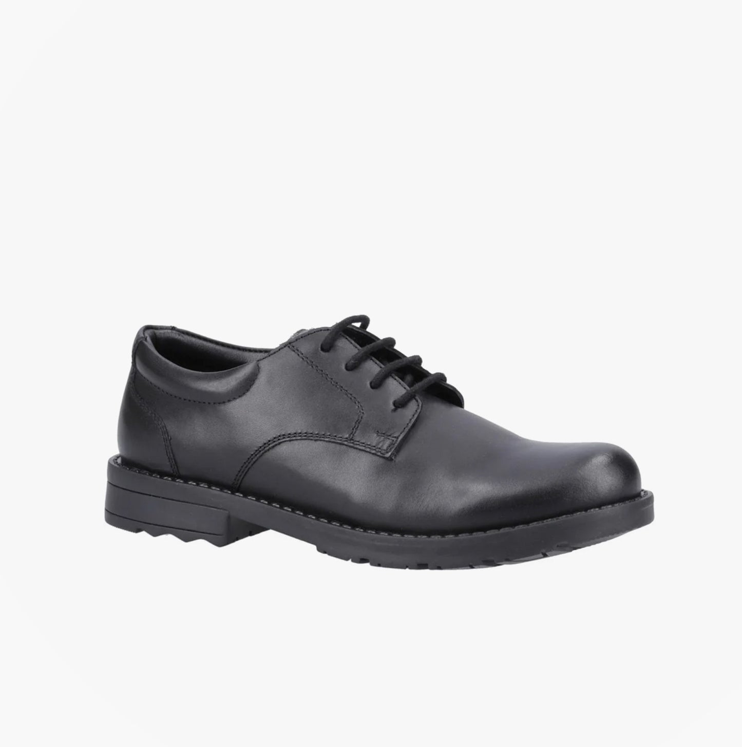 Hush Puppies BRUNO Boys Leather School Shoes Black