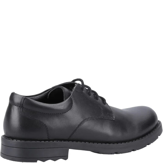 Hush Puppies BRUNO Boys Leather School Shoes Black