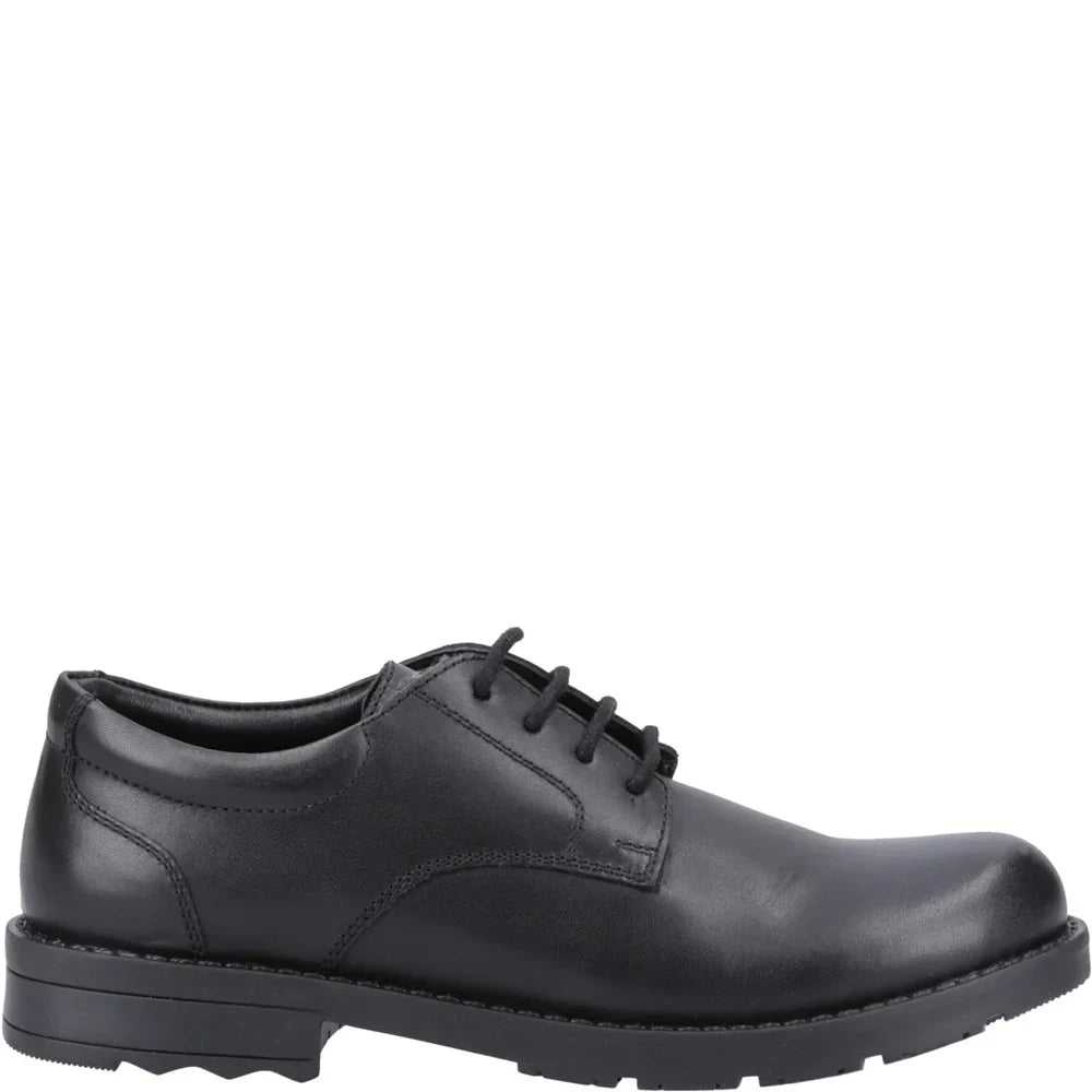 Hush Puppies BRUNO Boys Leather School Shoes Black