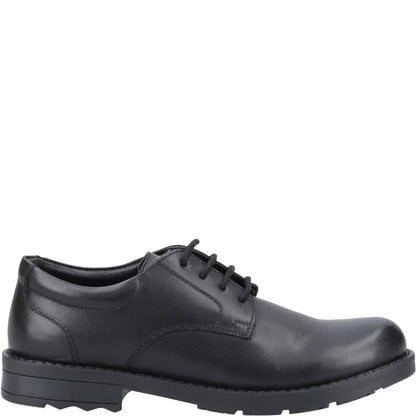 Hush Puppies BRUNO Boys Leather School Shoes Black