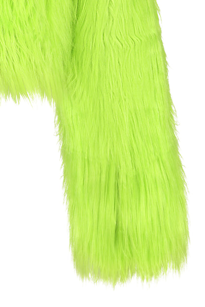 Banned Apparel Glacia Neon Green Faux Fur Jacket