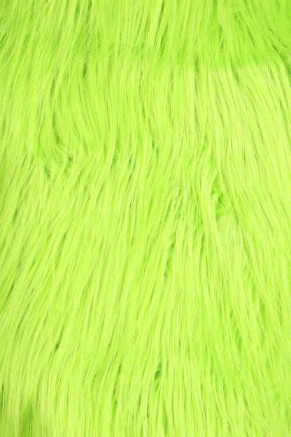 Banned Apparel Glacia Neon Green Faux Fur Jacket