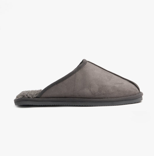 Jack & Jones DUDELY Mens Microfiber Mule Slippers Castlerock