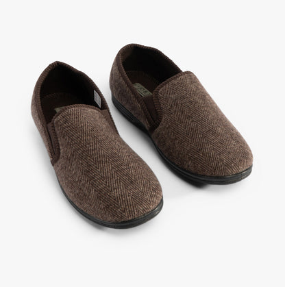 Jo & Joe HAIG Mens Slippers Brown
