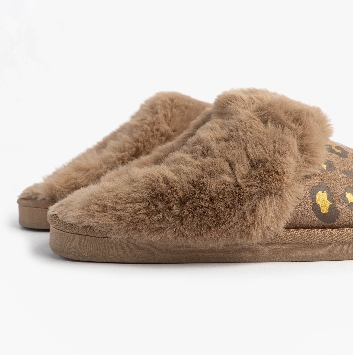 Jo & Joe MILA Womens Mule Slippers Chestnut Leopard