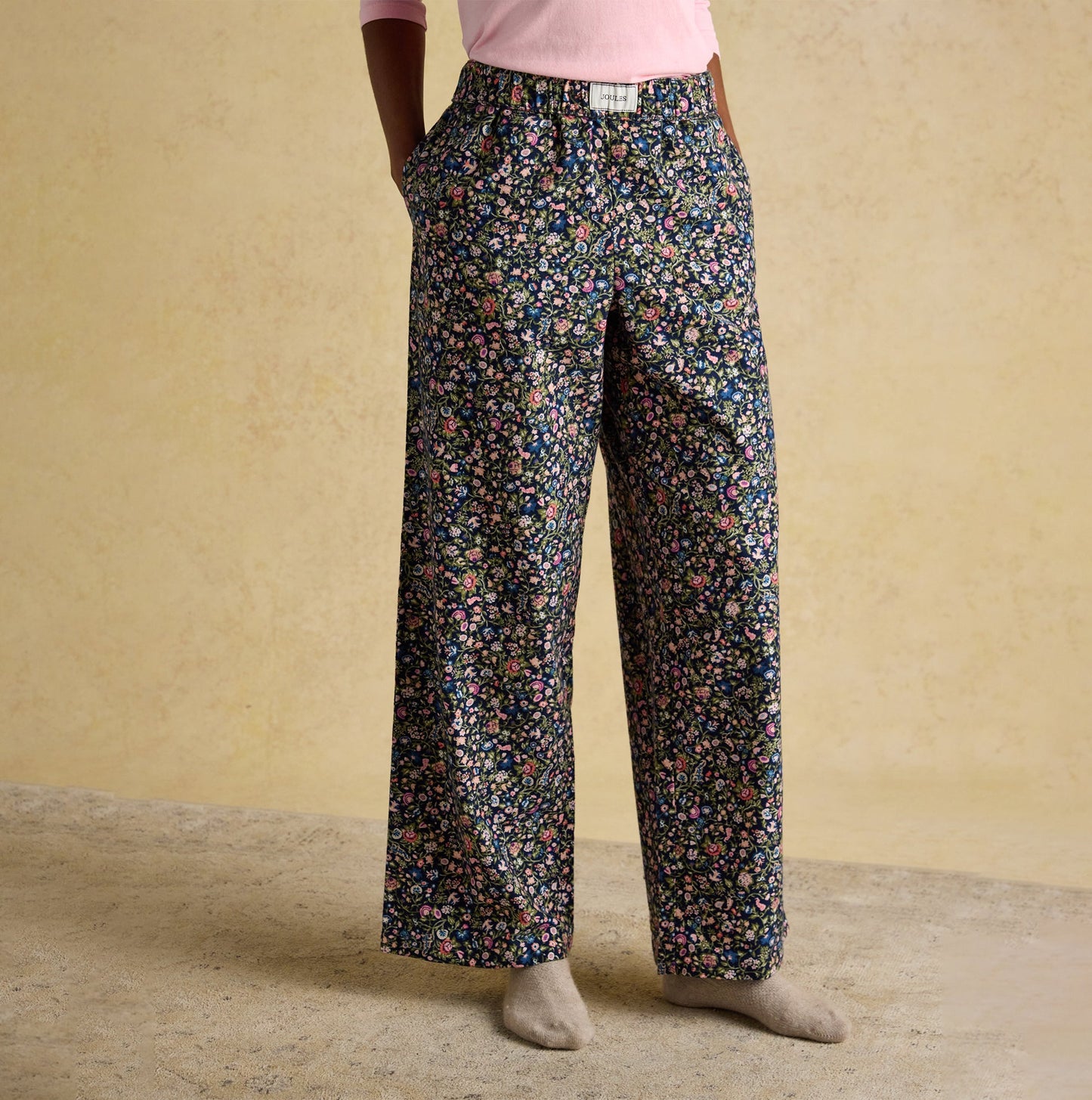 Joules STELLA Womens Pyjama Bottoms Navy/Pink