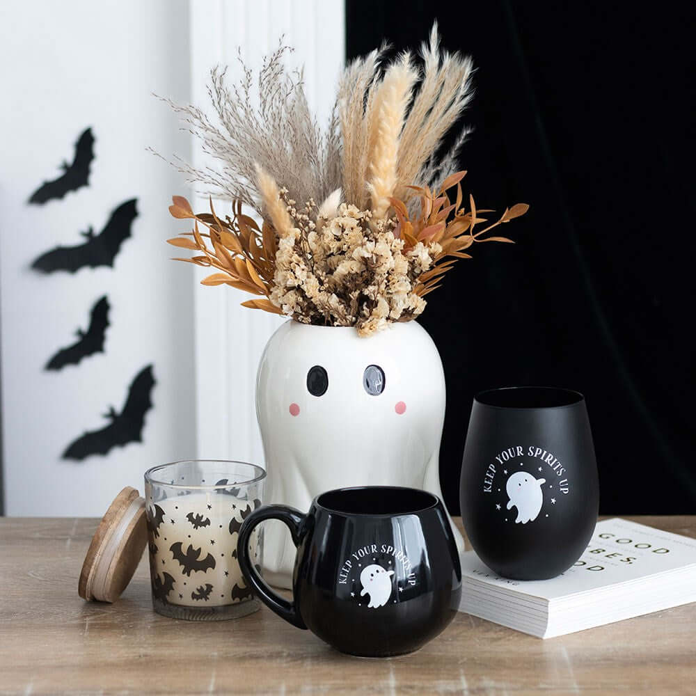 Gothic Gifts Keep Your Spirits Up Stemless Ghost Glass