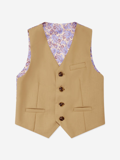 SUITLAB London Boys 7 Piece Suit Set in Beige