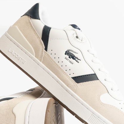 Lacoste T-CLIP SET Mens Court Trainers Trainers White/Navy