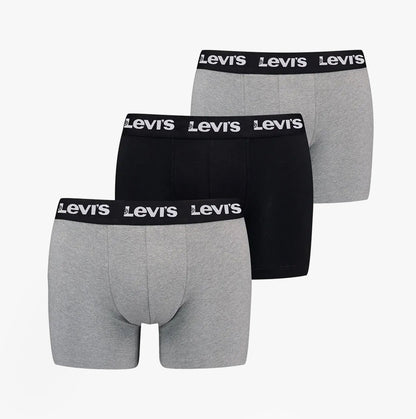 Levi's REPEAT LOGO Mens 3 Pack Trunks Grey Combo