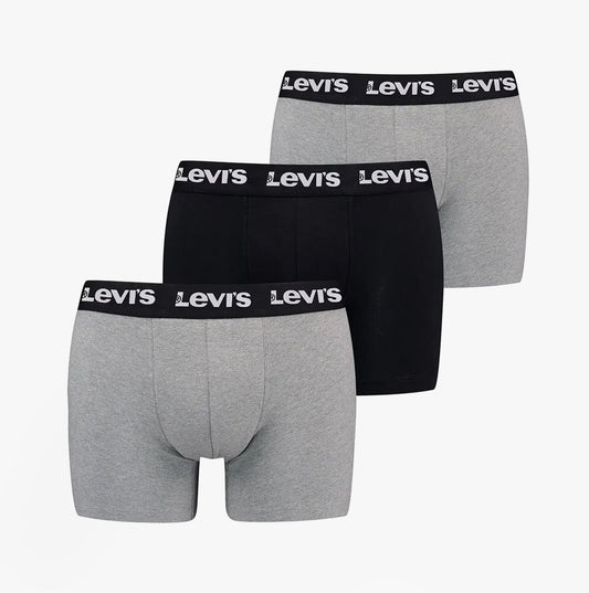 Levi's REPEAT LOGO Mens 3 Pack Trunks Grey Combo