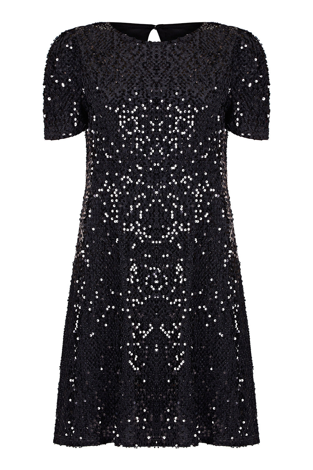 Mela Black Sequin Tunic Dress
