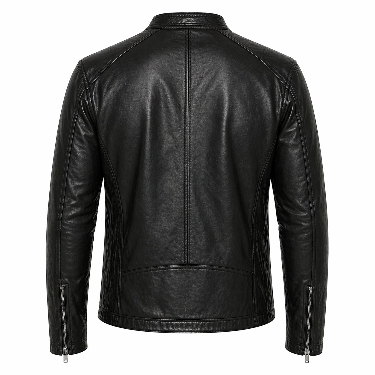 Men's Pure Leather Biker Jacket | Black