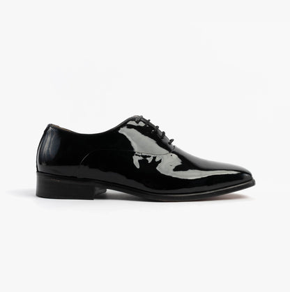 Montecatini Mens Patent Leather Evening Oxford Shoes Black