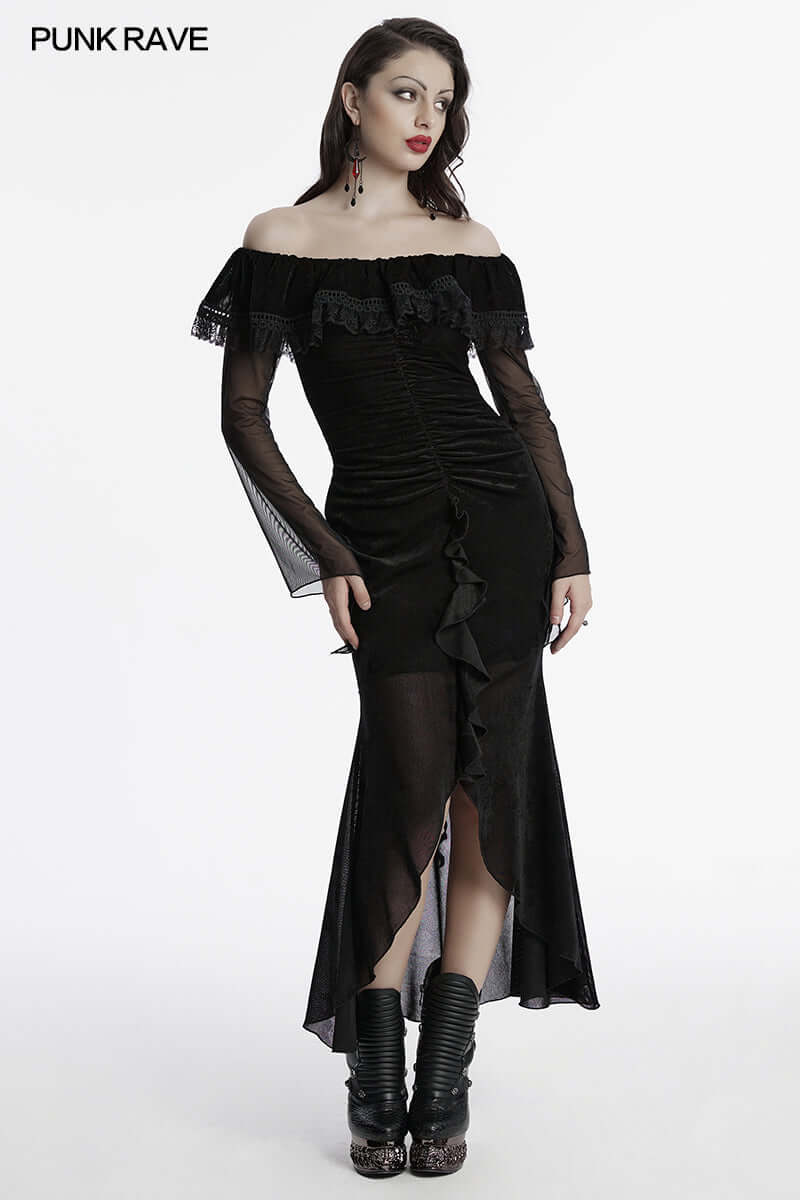 Punk Rave Aurelia Goth Mesh Dress