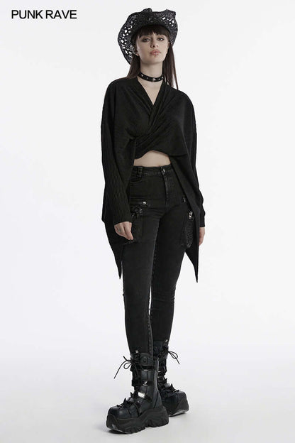 Punk Rave Mavy Punk Minilamist Jacket - Knitted Cardigan