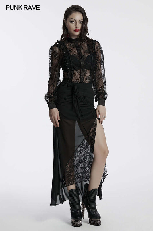 Punk Rave Padme Lace Transparent Shirt