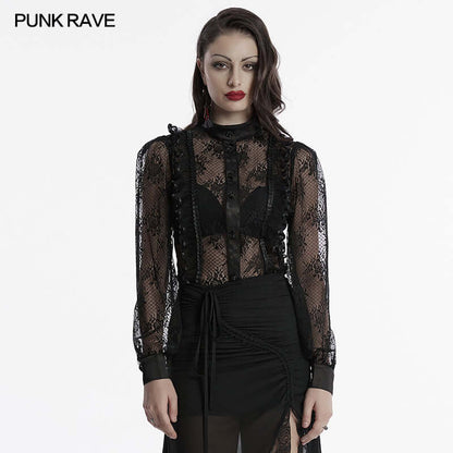 Punk Rave Padme Lace Transparent Shirt