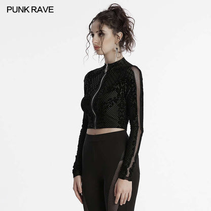 Punk Rave Enya Printed Cropped Jacket