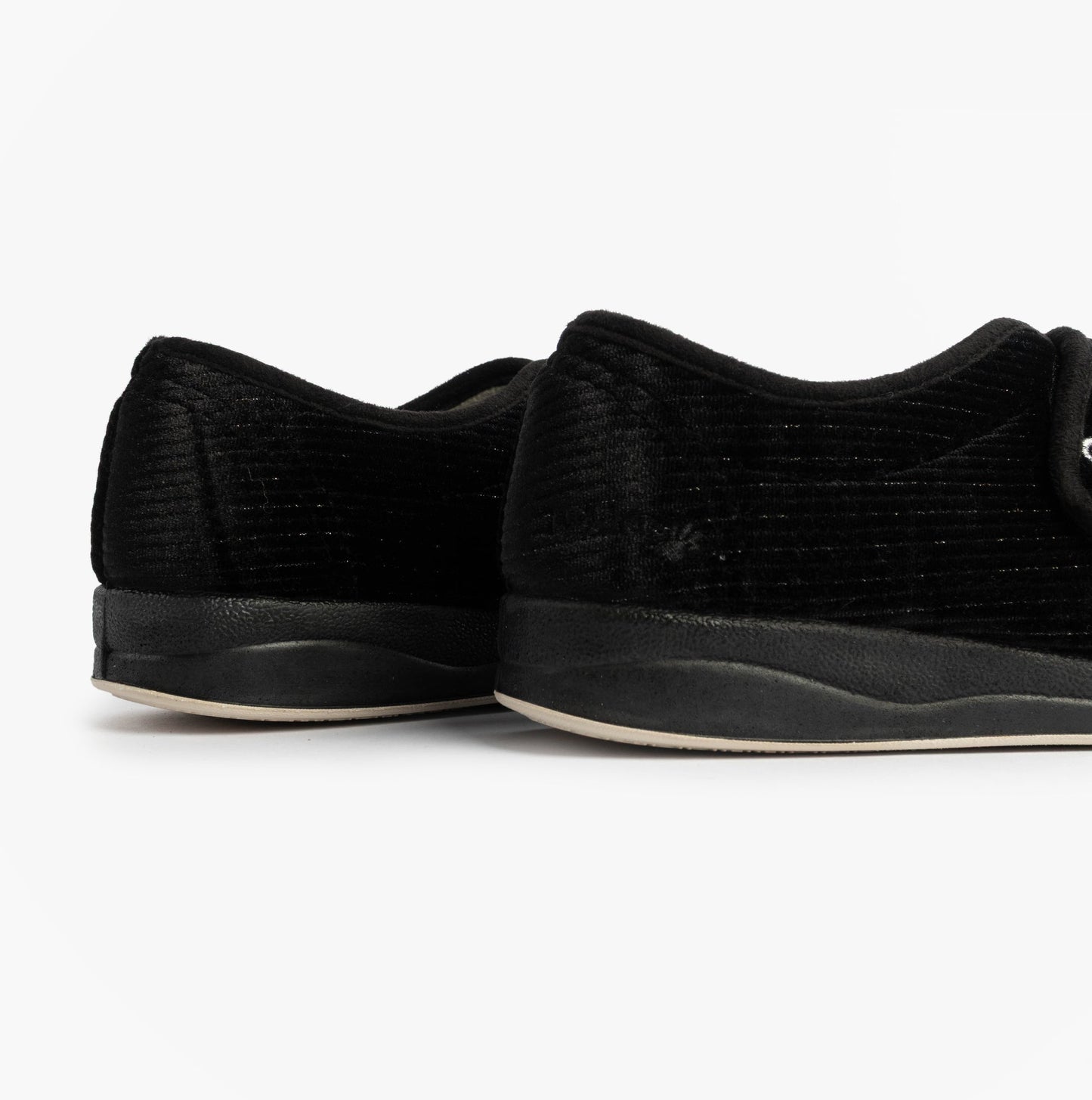 Padders CAMILLA Womens (2E Fit) Touch Fasten Slippers Black