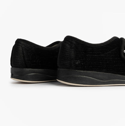 Padders CAMILLA Womens (2E Fit) Touch Fasten Slippers Black