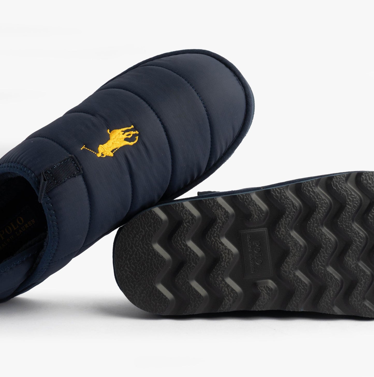 Polo Ralph Lauren EVERETT Mens Full Slippers Navy/Gold