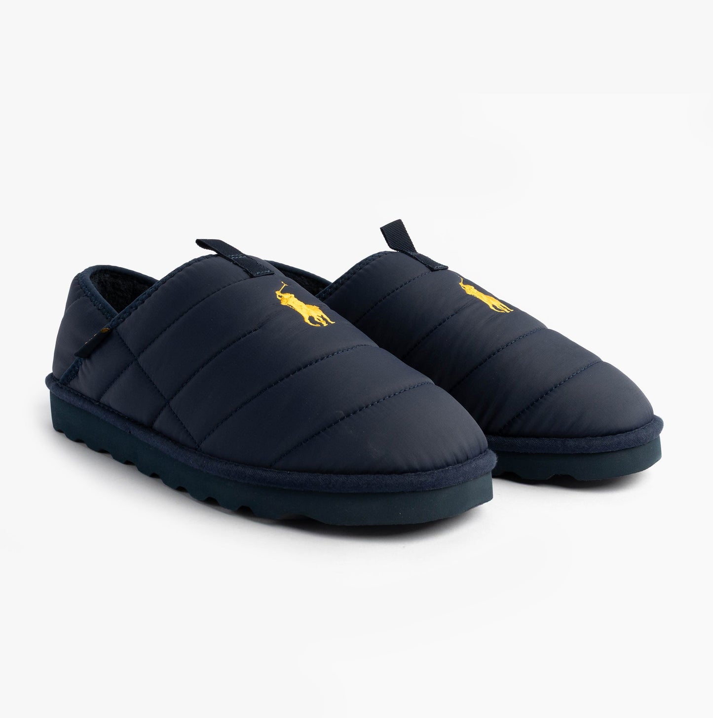 Polo Ralph Lauren EVERETT Mens Full Slippers Navy/Gold