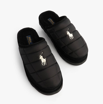 Polo Ralph Lauren READ SCFF II Mens Mule Slippers Black/Cream