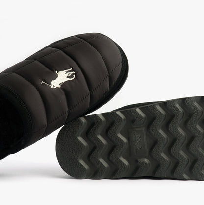 Polo Ralph Lauren READ SCFF II Mens Mule Slippers Black/Cream