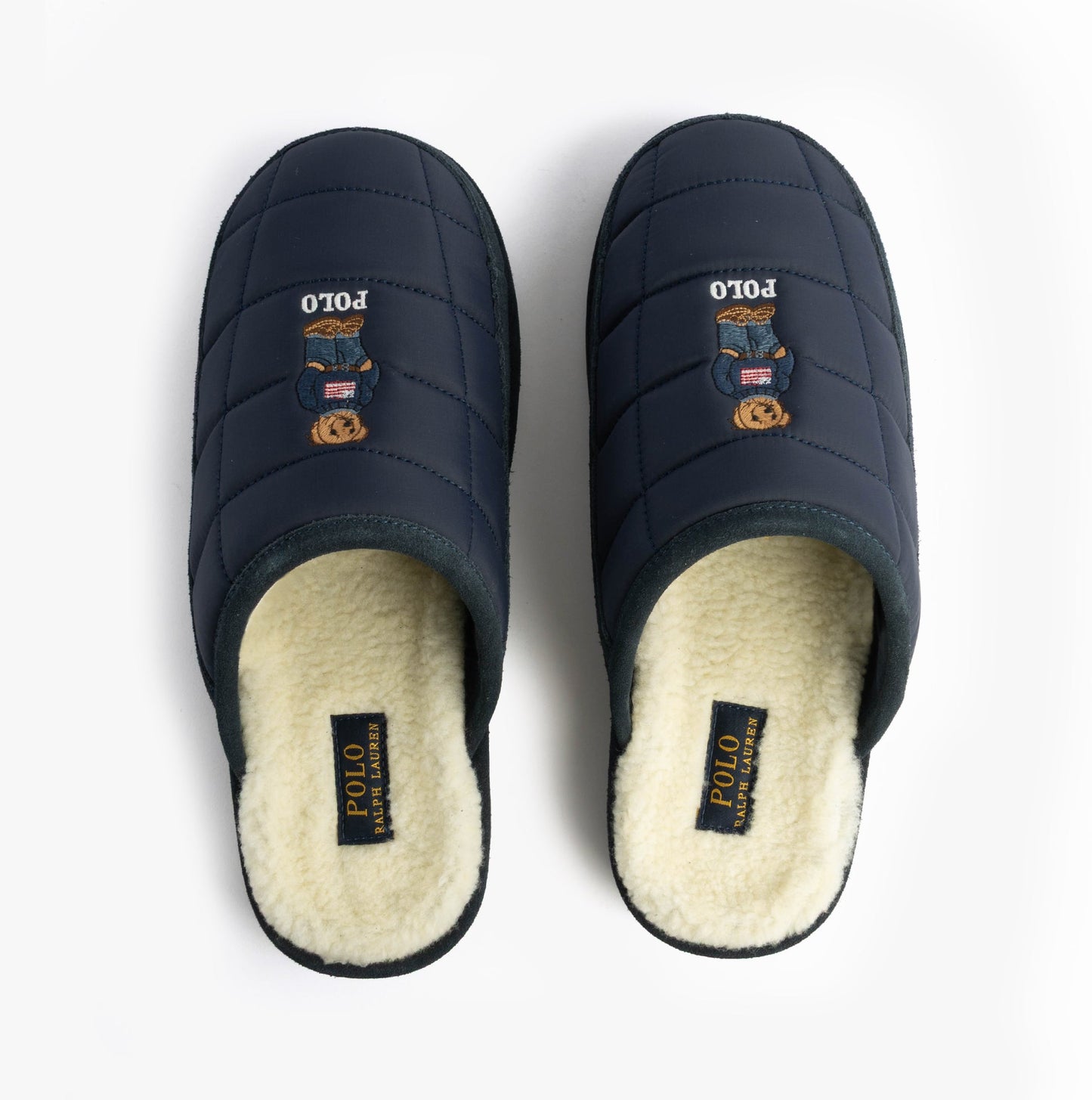 Polo Ralph Lauren READ BEAR Mens Mule Slippers Navy