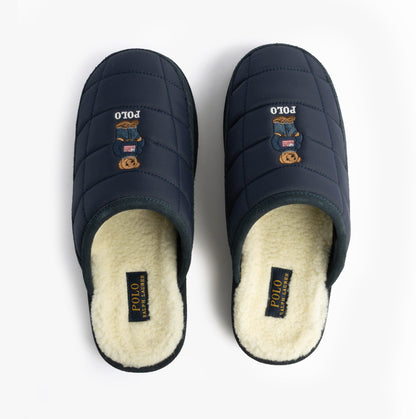 Polo Ralph Lauren READ BEAR Mens Mule Slippers Navy