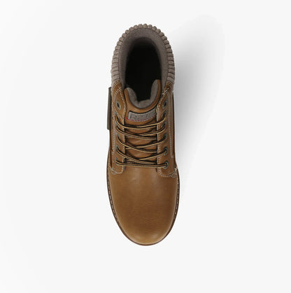 R21 Original KLINE Mens Lace Up Ankle Boots Honey