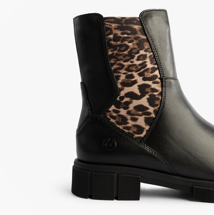 Remonte D2S70-03 Womens Side Zip Chelsea Boots Black