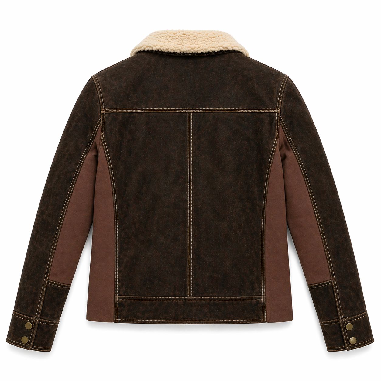 Men's Rick Grimes The Walking Dead Season 6 Real Suede Leather Jacket | Brown | The Stitch Fit