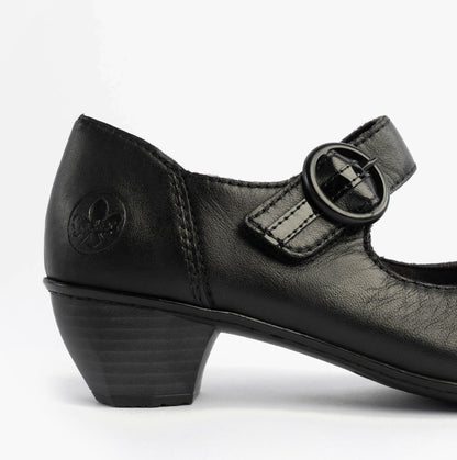 Rieker 41756-00 Womens MAry Jane Shoes Black