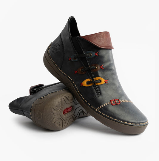 Rieker 72581-14 Womens Boots Blue