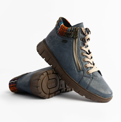 Rieker N1305-14 Womens Boots Blue