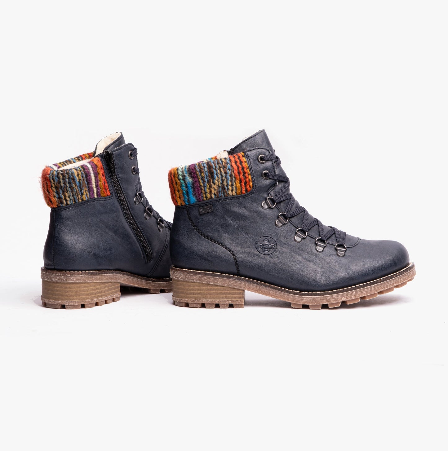 Rieker Z0445-14 Womens D-Ring Boots Blue