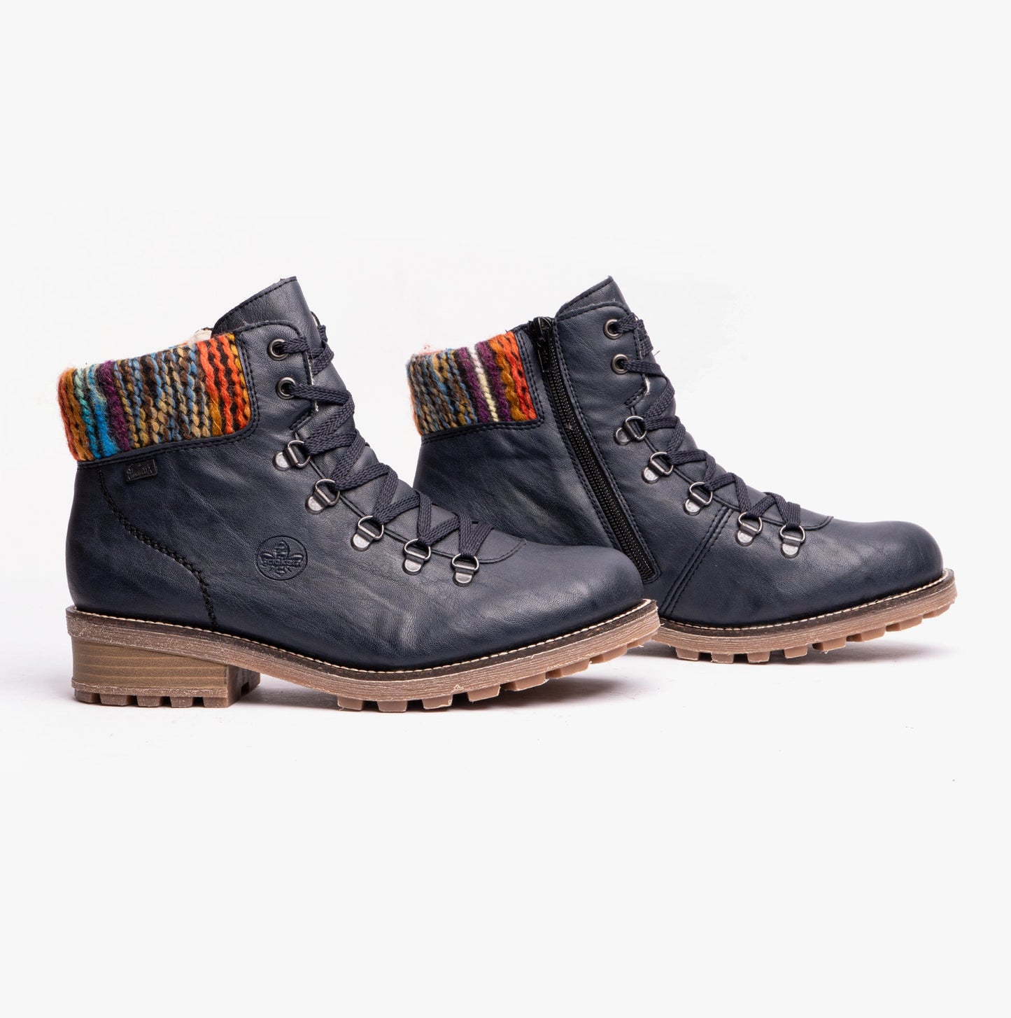 Rieker Z0445-14 Womens D-Ring Boots Blue