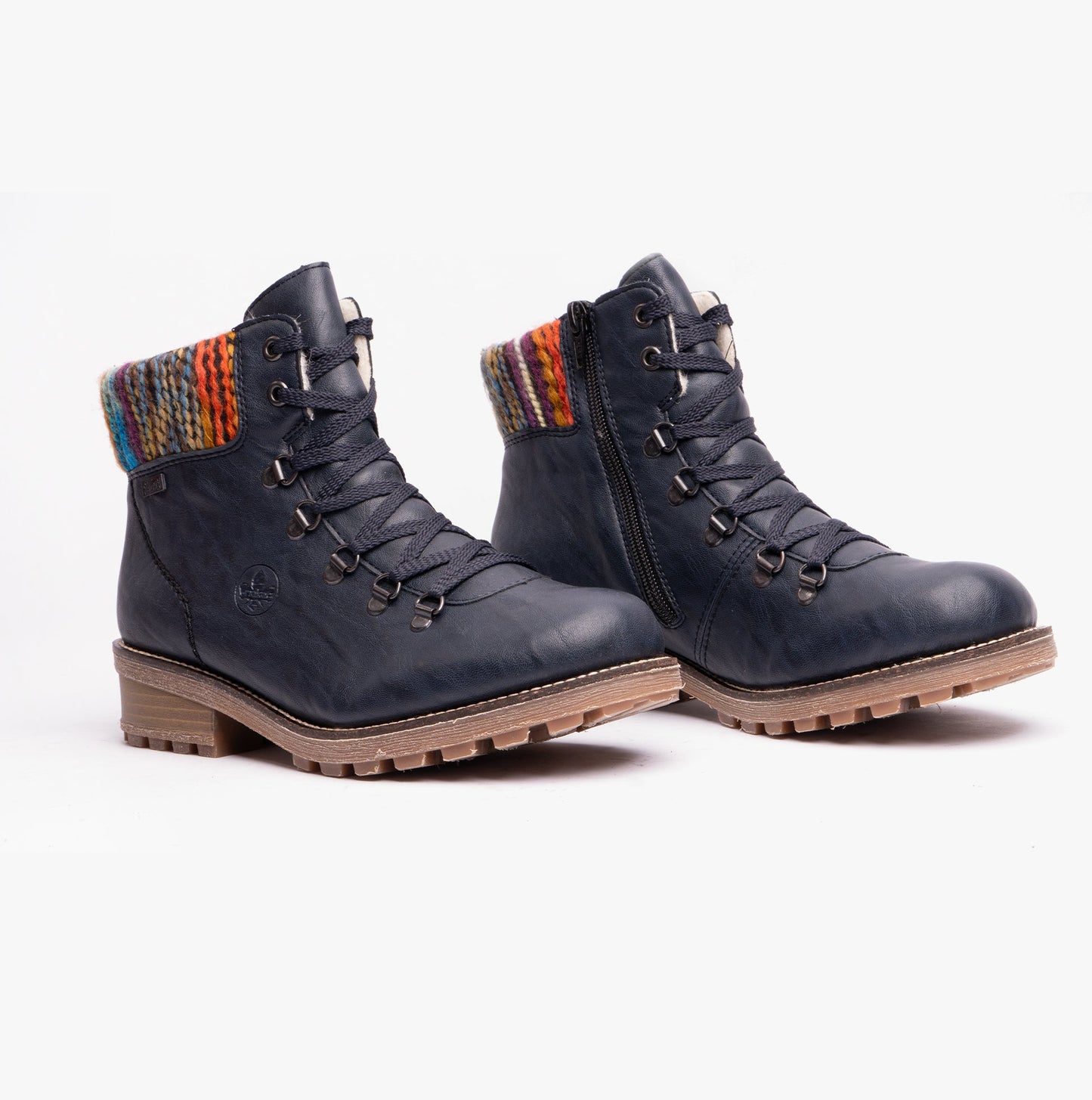 Rieker Z0445-14 Womens D-Ring Boots Blue