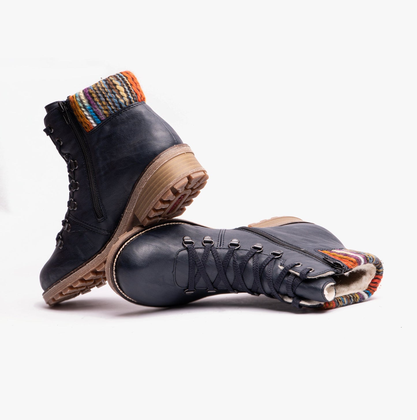 Rieker Z0445-14 Womens D-Ring Boots Blue