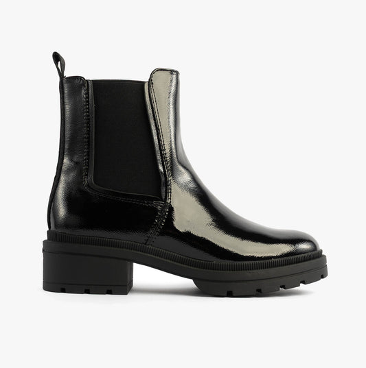 Rocket Dog IGGIE Womens Chelsea Boots Black Patent