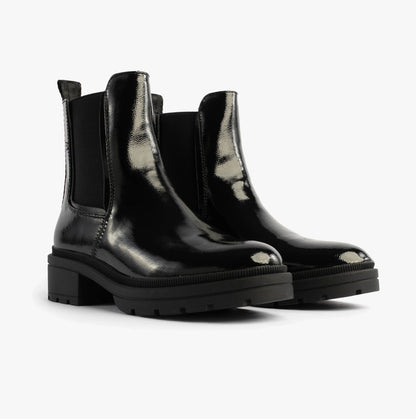 Rocket Dog IGGIE Womens Chelsea Boots Black Patent