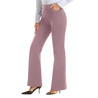 Women's Black Stretch Soft Cross Waist Flared Pants Yoga Casual Wide Leg Pants Sports Fitness Pants Women's Clothing