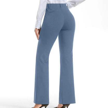 Women's Black Stretch Soft Cross Waist Flared Pants Yoga Casual Wide Leg Pants Sports Fitness Pants Women's Clothing
