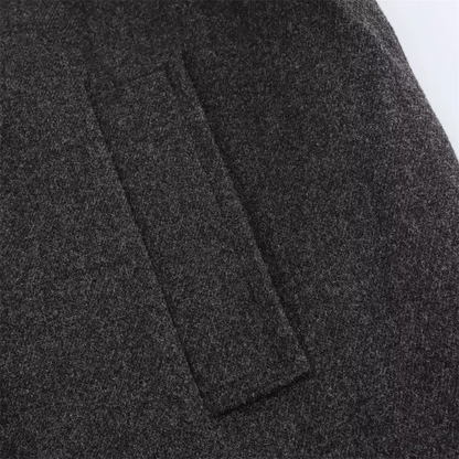 TRAF Autumn New Product Women's Casual Fashion Style Double breasted Wool Collar Long sleeved Jacket Coat