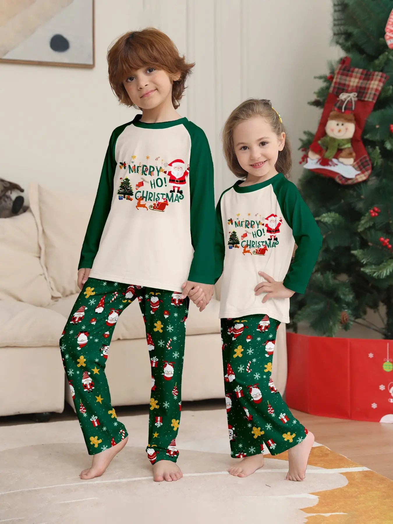 2026 Christmas Matching Pajamas Family Outfits Patchwork Set Adult Father Mother Kids Baby Sleepwear Look Pyjamas Clothes